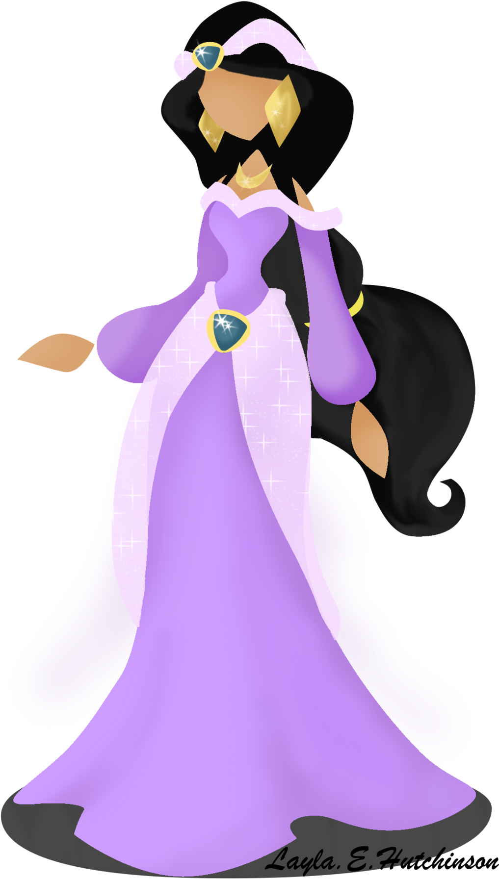 Princess Jasmine Purple Disney Princess Film - Purple Dress Disney Jasmine Dress (1024x1837), Png Download