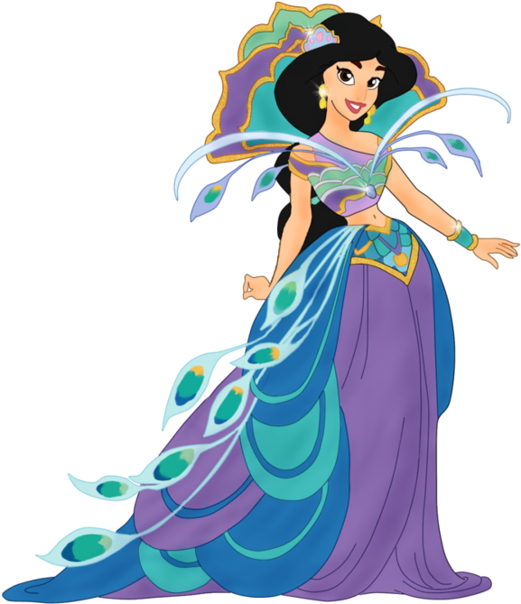 Princess Jasmine In A Dress (600x680), Png Download