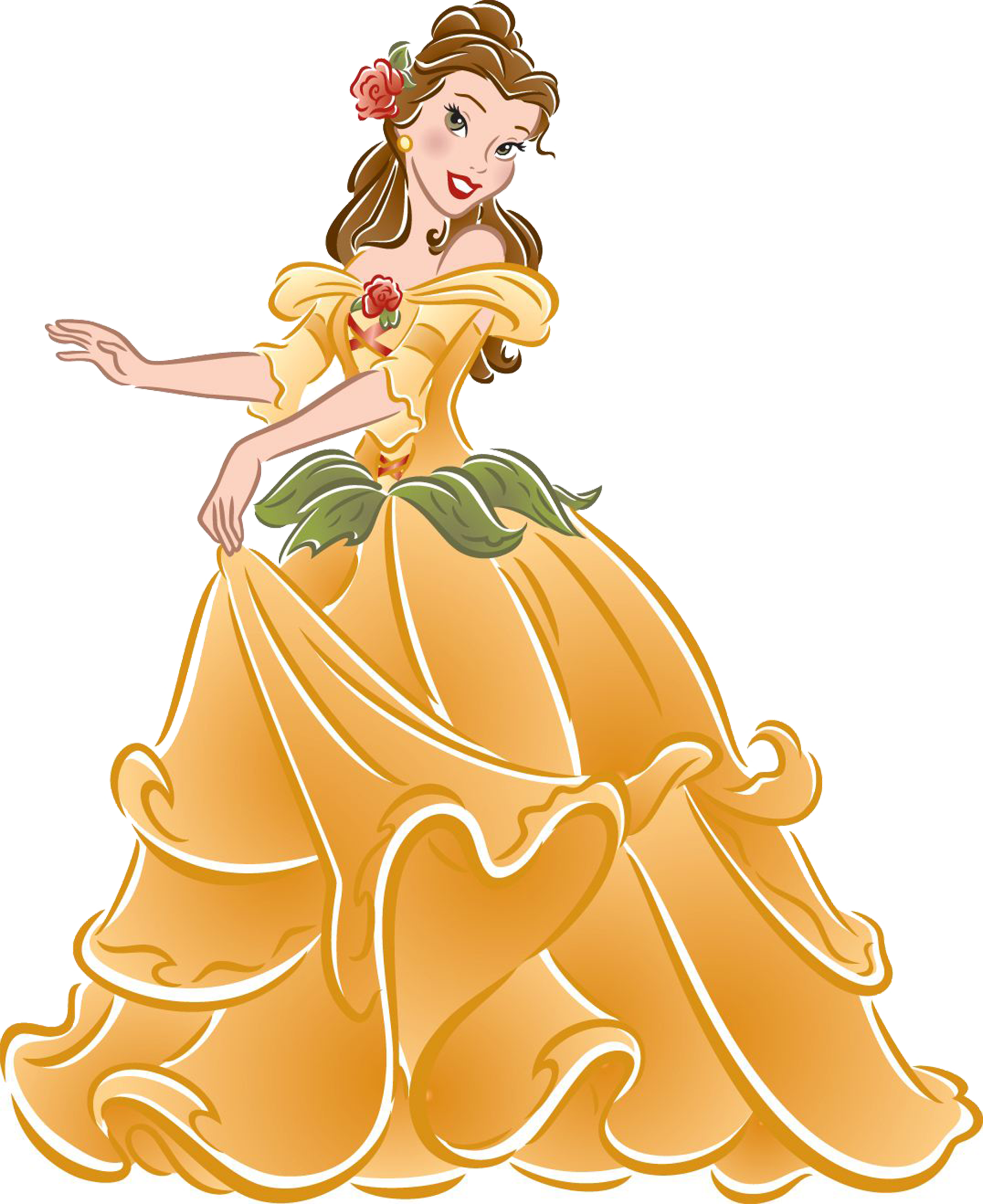 Belle Beast Cinderella Snow White Princess Jasmine (2126x2604), Png Download
