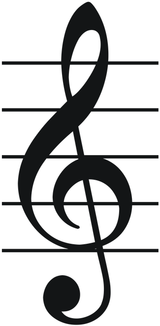 Notice Clipart Please Remember - Octave Treble Clef (350x666), Png Download
