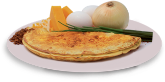 Cheddar Cheese And Bacon Flavoured Omelet Mix - Omelette (350x350), Png Download