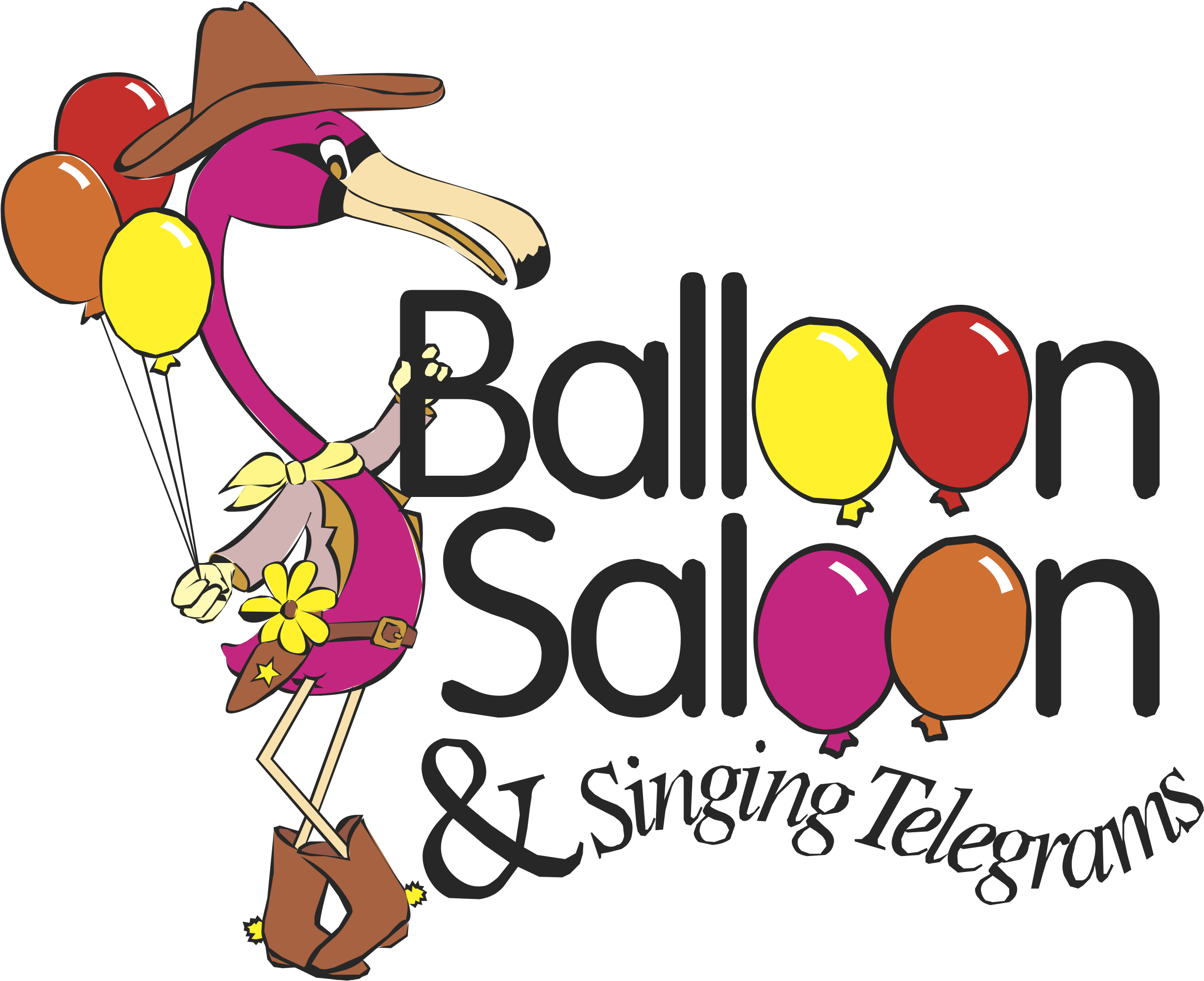Balloon Saloon & Singing Telegrams Logo Png Transparent - Logo (2400x2400), Png Download