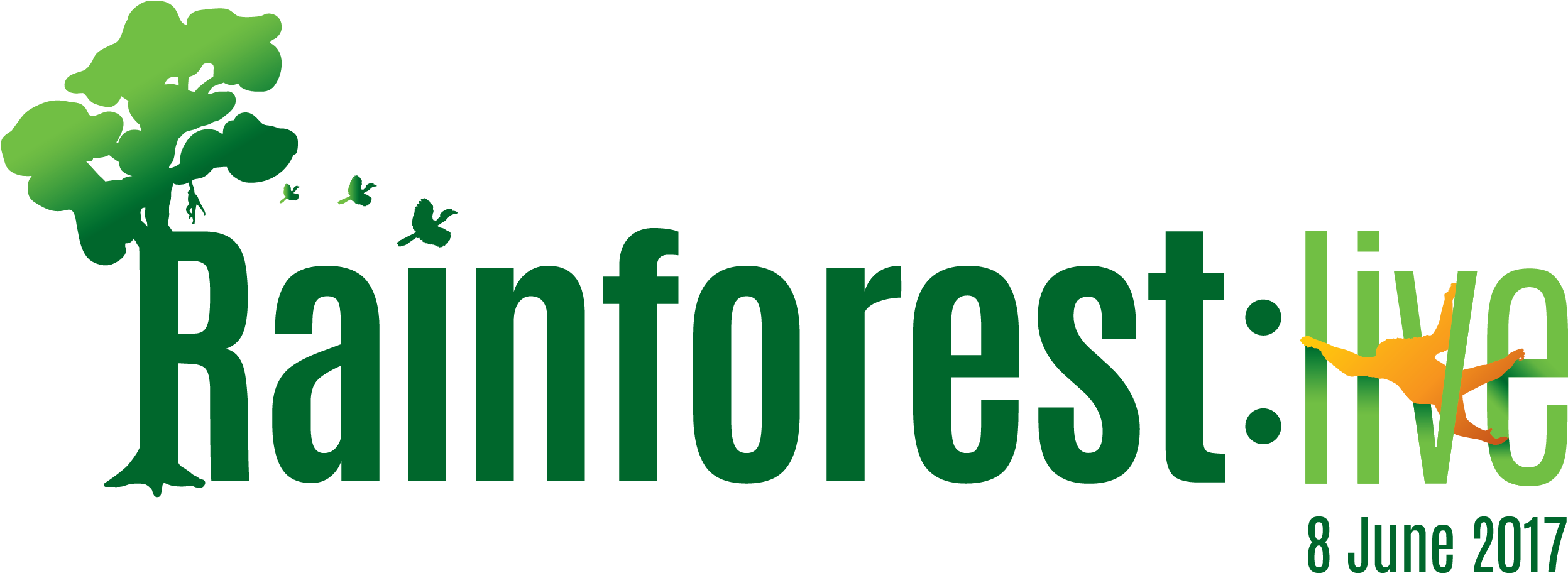 Rainforest Live 2017 Logo Png - Graphic Design (2684x1148), Png Download