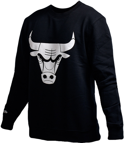 Mitchell & Ness Nba Chicago Bulls Black And White Logo - Chicago Bulls (500x500), Png Download