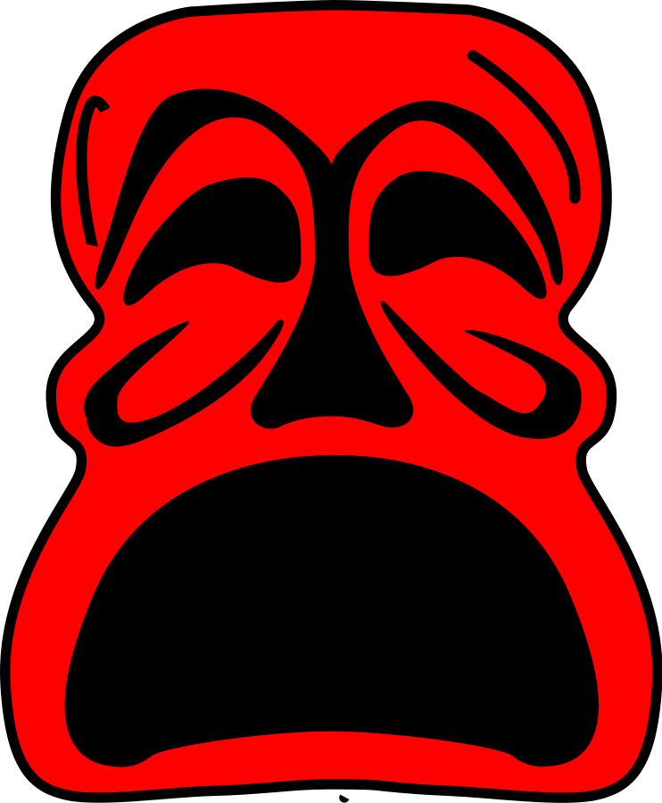 Clipart Info - Sad Mask (742x900), Png Download
