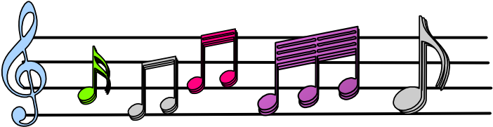 Colorful - Musical - Notes - Png - Personalisierter Musik-liebhaber Ornament (800x533), Png Download