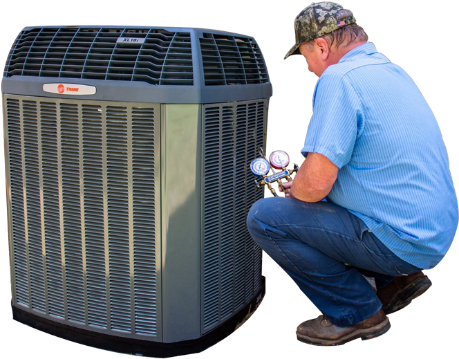 Hvac Repairman - Hvac (750x606), Png Download