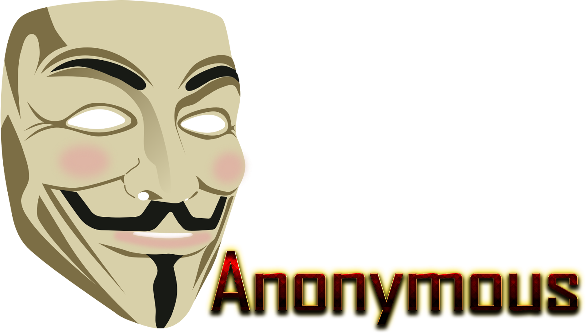 Anonymous Mask Hd Png Picture Black And White Download - Guy Fawkes Mask Vector (1920x1200), Png Download