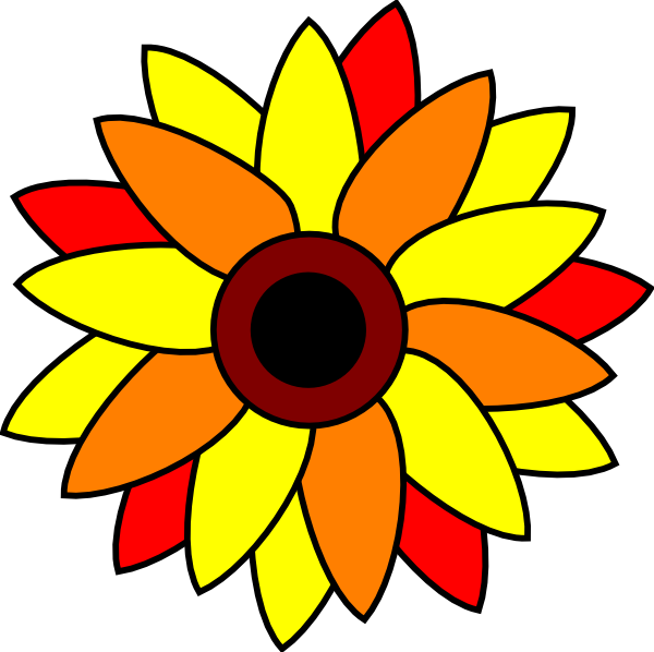 Sunflower Tatto Svg Clip Arts 600 X 598 Px (600x598), Png Download