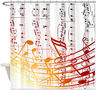 Music Shower Curtain - Le Solfège Sans Prise De Tête (350x350), Png Download