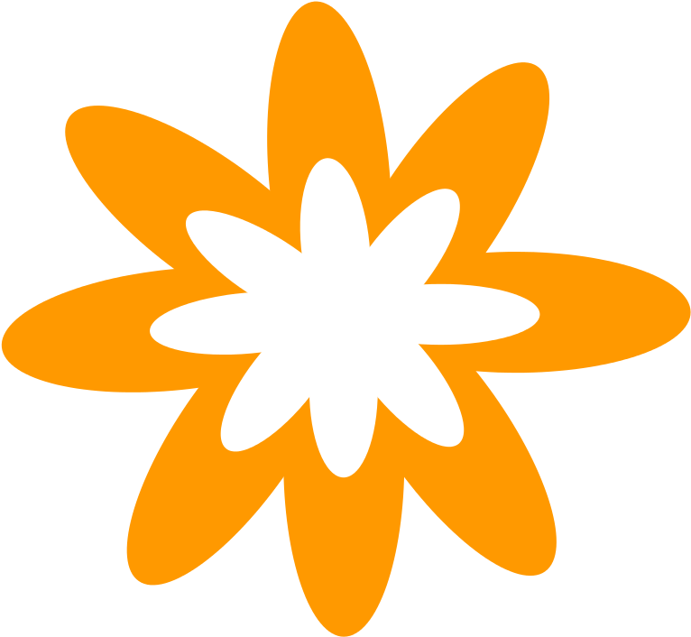 Free Orange Burst Flower - Pollux Property (800x746), Png Download