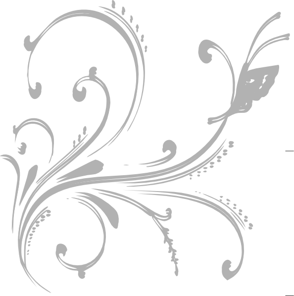 Grey Floral Design Invite Clip Art (594x598), Png Download