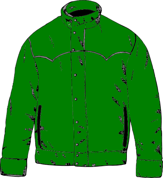 Cartoon - Green Jacket Clipart (546x598), Png Download