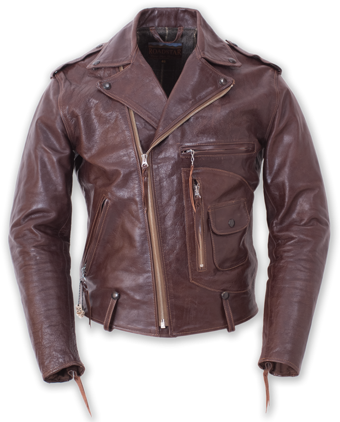Drawing Jackets Part Leather - Eastman Roadstar Leather Biker Jacket (700x845), Png Download