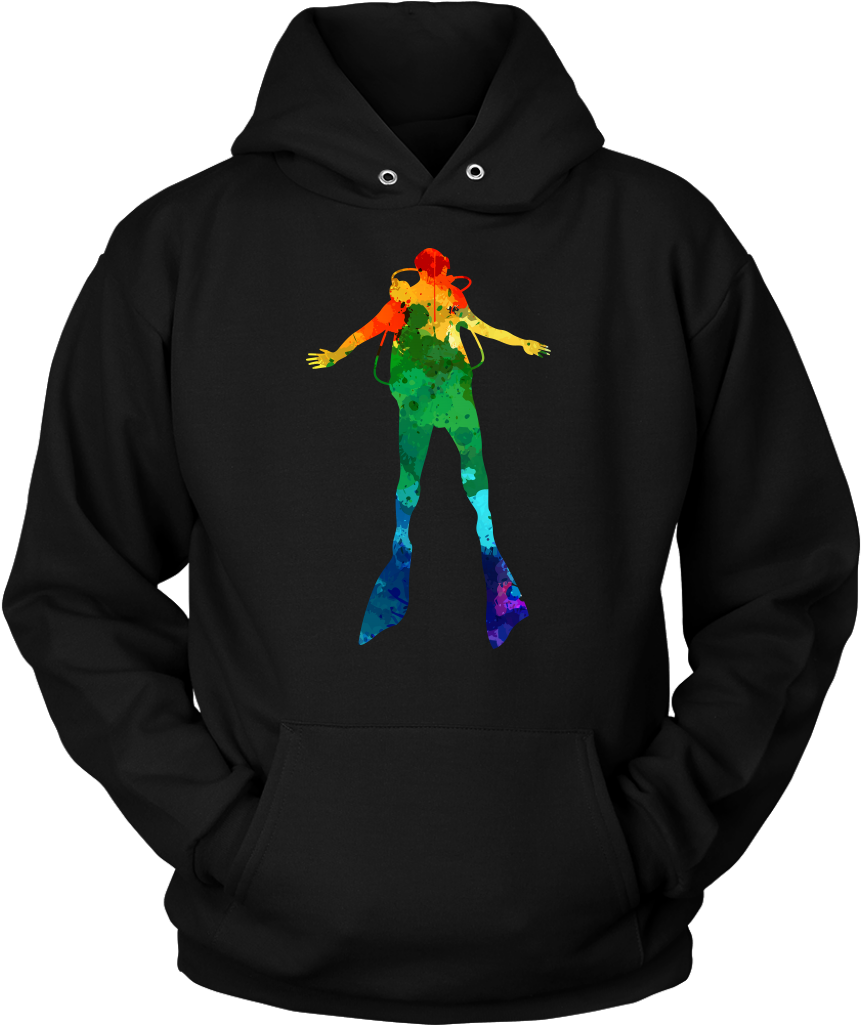 Watercolor Scuba Diver Unisex Hoodie - Astroworld Hoodie Travis Scott (1024x1024), Png Download