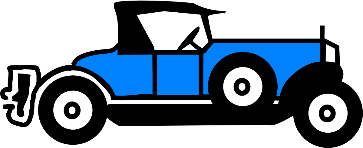 Blue Old Car - Old Car Svg (715x296), Png Download