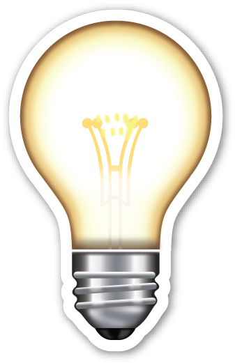 **this Sticker Is The Large 2 Inch Version That Sells - Light Bulb Emoji Png (313x480), Png Download