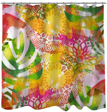 Tropical Background With Watercolor Effect - Motif (400x400), Png Download