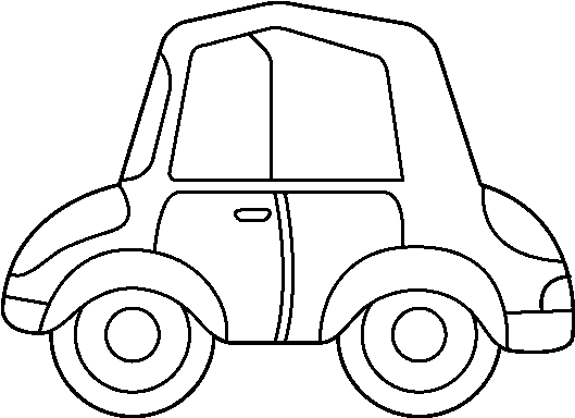 Old Car Coloring Page - Dibujos De Carros Viejos (600x470), Png Download