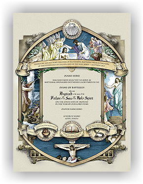Wolfson Congregational Baptismal Certificate - Baptism (300x400), Png Download