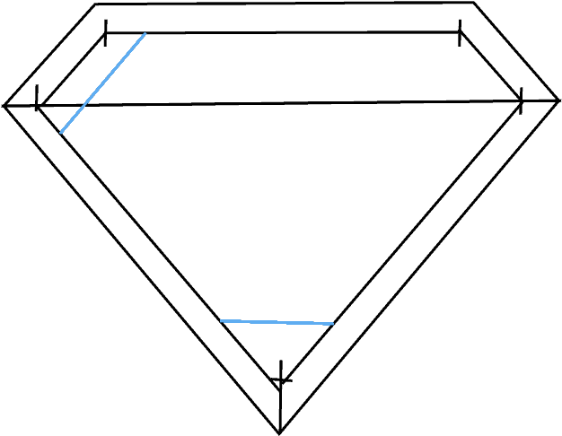 How To Draw Superman Logo - Drawing (678x600), Png Download