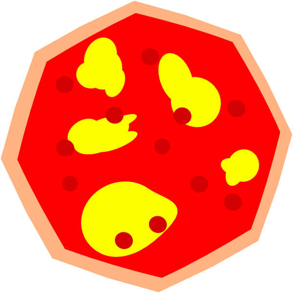 This Free Clipart Png Design Of Octagon Pizza Clipart (600x600), Png Download