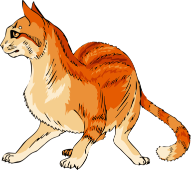 Tabby Cat Kitten Computer Icons Encapsulated Postscript - Cat Clipart Orange Cat Png (383x340), Png Download