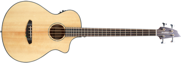 2017 Pursuit Concert Bass Ce - Breedlove Pursuit Acoustic-electric Bass Guitar Natural (722x251), Png Download