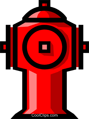 Symbol Of A Fire Hydrant Royalty Free Vector Clip Art - Fire Hydrant Symbol (358x480), Png Download