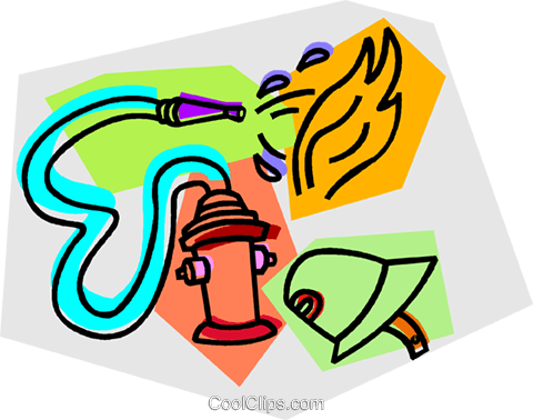 Fire Hydrant With Hose Attached Royalty Free Vector - Hose (480x378), Png Download