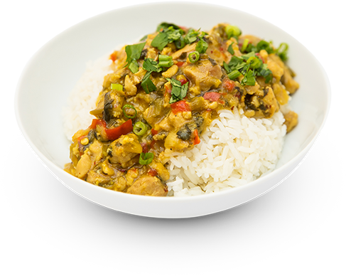 Rice And Curry (487x388), Png Download