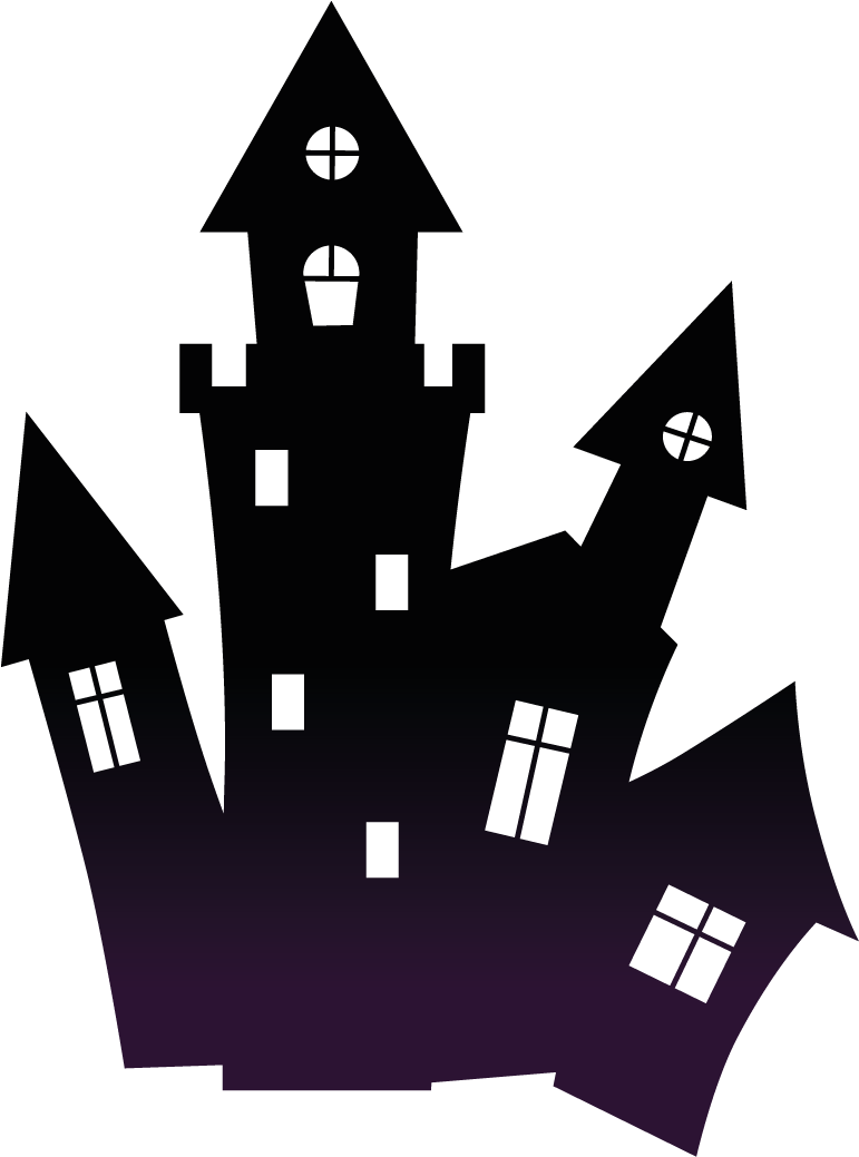 Haunted House Clipart Village - Haunted House Silhouette Png (816x1080), Png Download