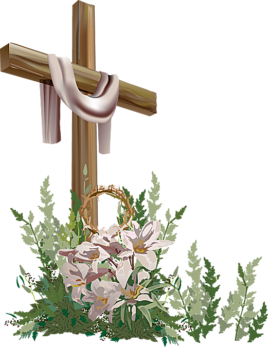Christian Easter Clip Art - Easter Cross Png (521x675), Png Download