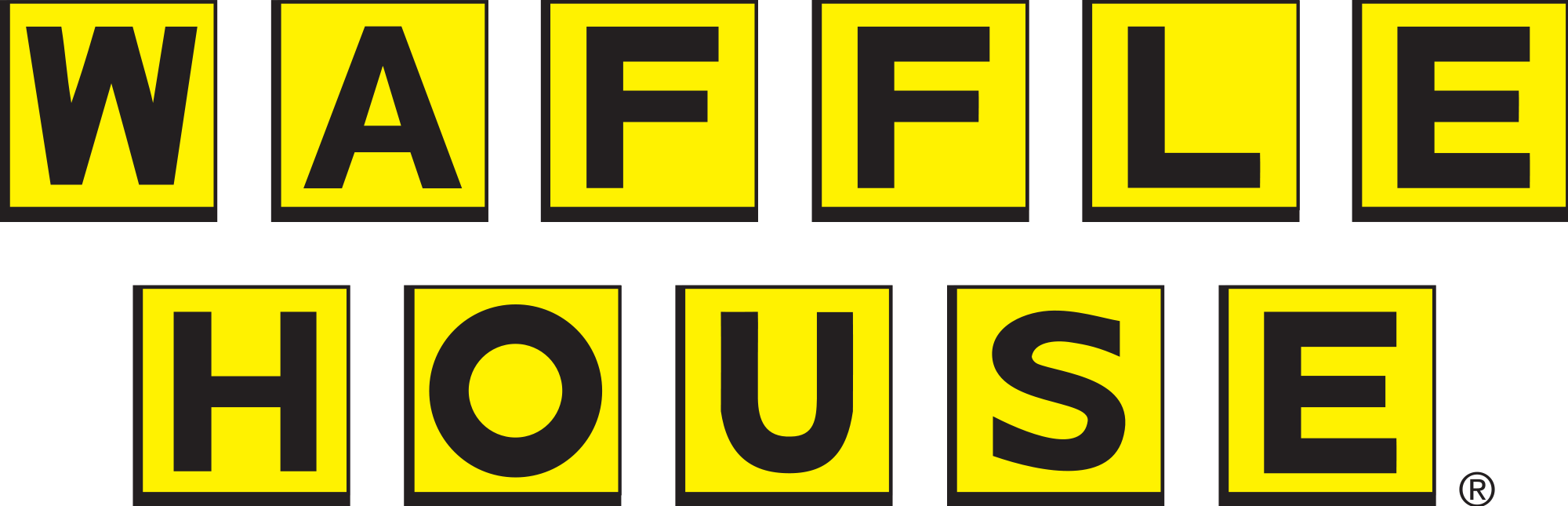 Open - Waffle House Logo (2000x645), Png Download