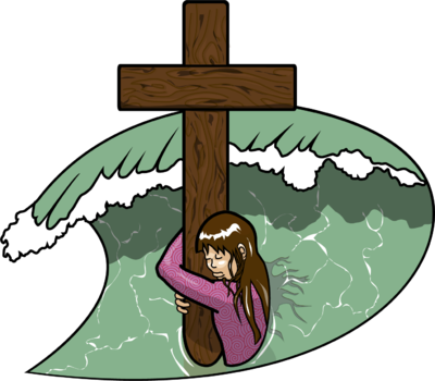 Cross Pylon Clip Art - Cling Clipart Png (400x350), Png Download