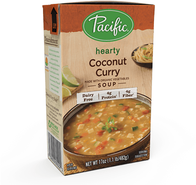5 Pack Of Pacific Natural Foods Coconut Curry Soup (400x400), Png Download