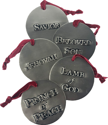 Names Of Christ Ornaments - Names Of Christ Christmas Wreath (363x421), Png Download