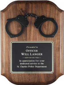 Handcuff Plaque (700x300), Png Download