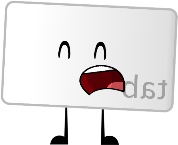 Tab Key Pose - Object Show Key (582x473), Png Download