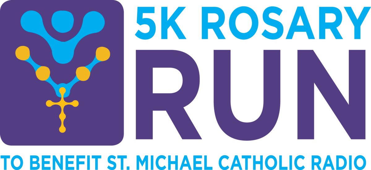 Rosary Run Logo - Graphic Design (1200x551), Png Download