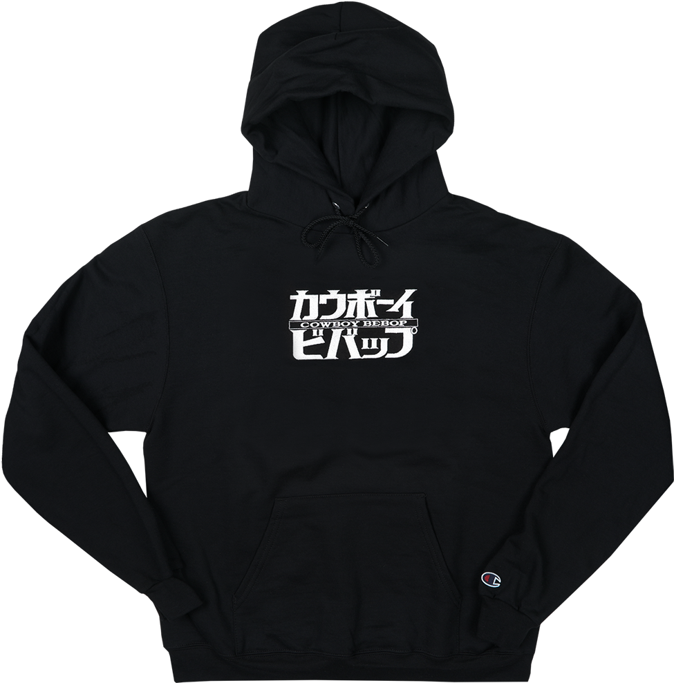 Cowboy Bebop Embroidered Champion Hoodie Black - Sweatshirt (1200x1200), Png Download