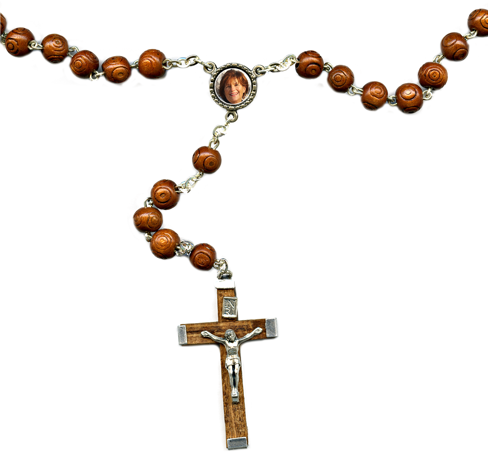Rosary Wood - Bead (1634x1754), Png Download