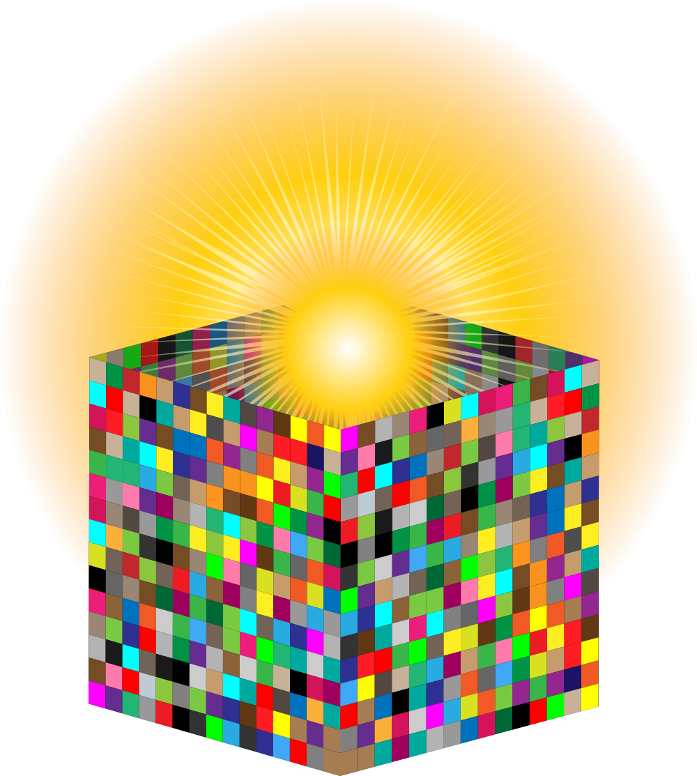 Glowing Orb Rising Out Of Confetti-sided Box - Graphic Design (1000x1113), Png Download