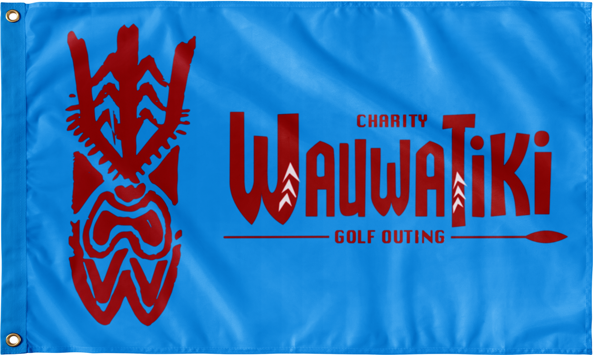 Load Image Into Gallery Viewer, Tiki Golf Flag Blue - Banner (2000x2000), Png Download