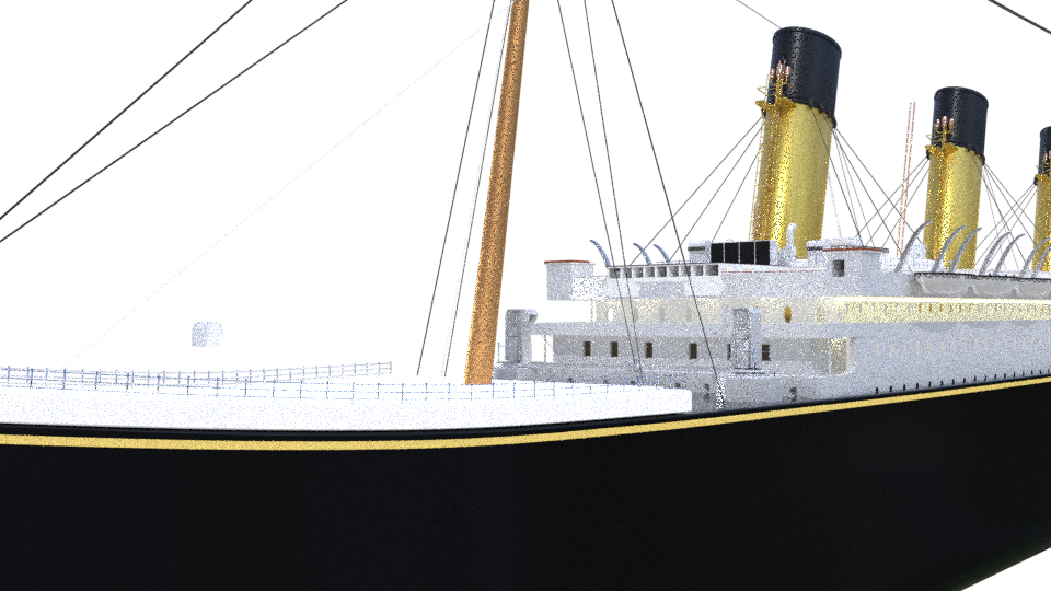 Render Of Rms Titanic Model - Mast (960x540), Png Download
