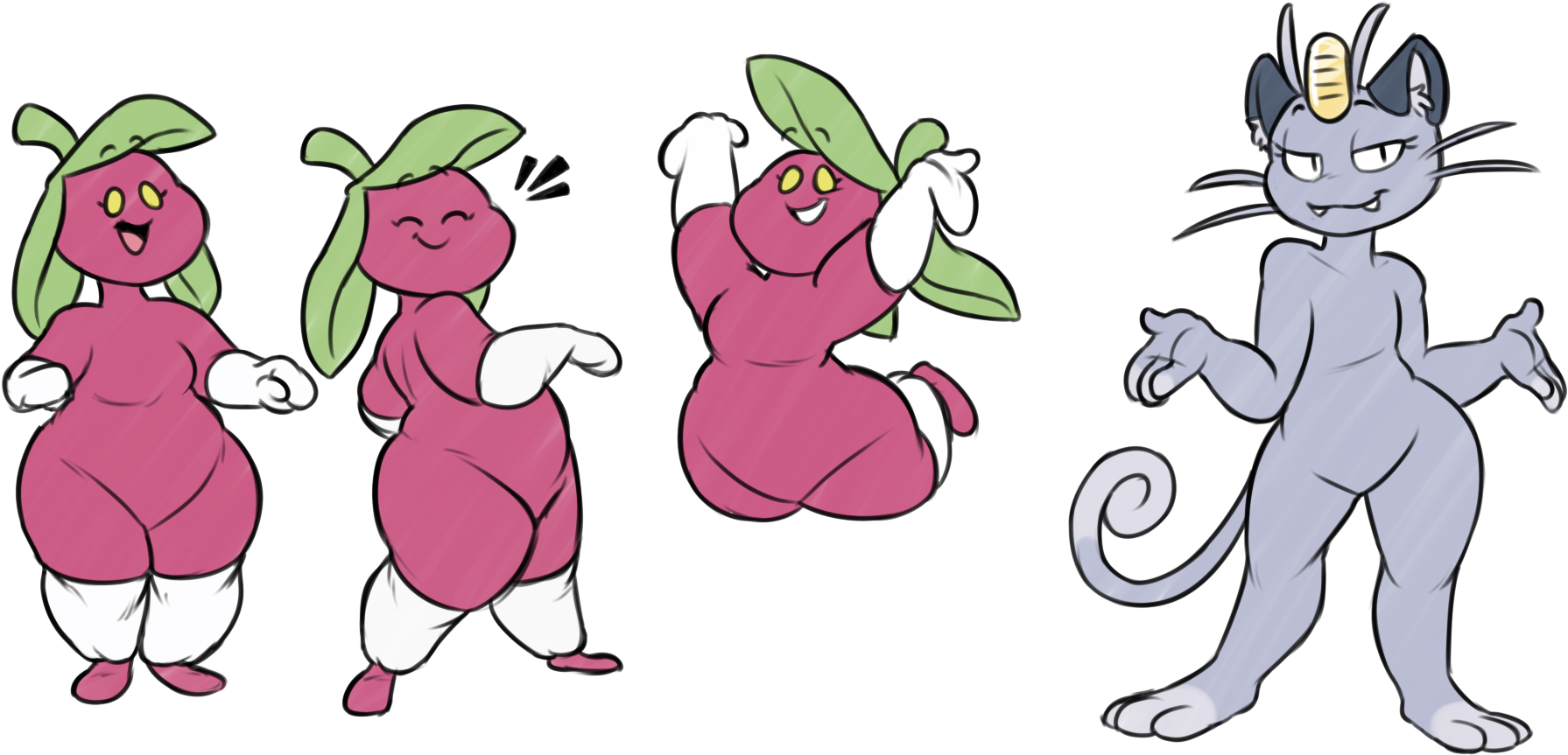 Bounsweets And Alola Meowth - Meowth Alola (1904x1000), Png Download