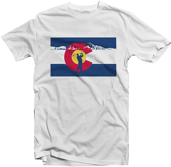 Golfing Colorado Flag Kid's T-shirt - Triathlete Shirt (660x660), Png Download
