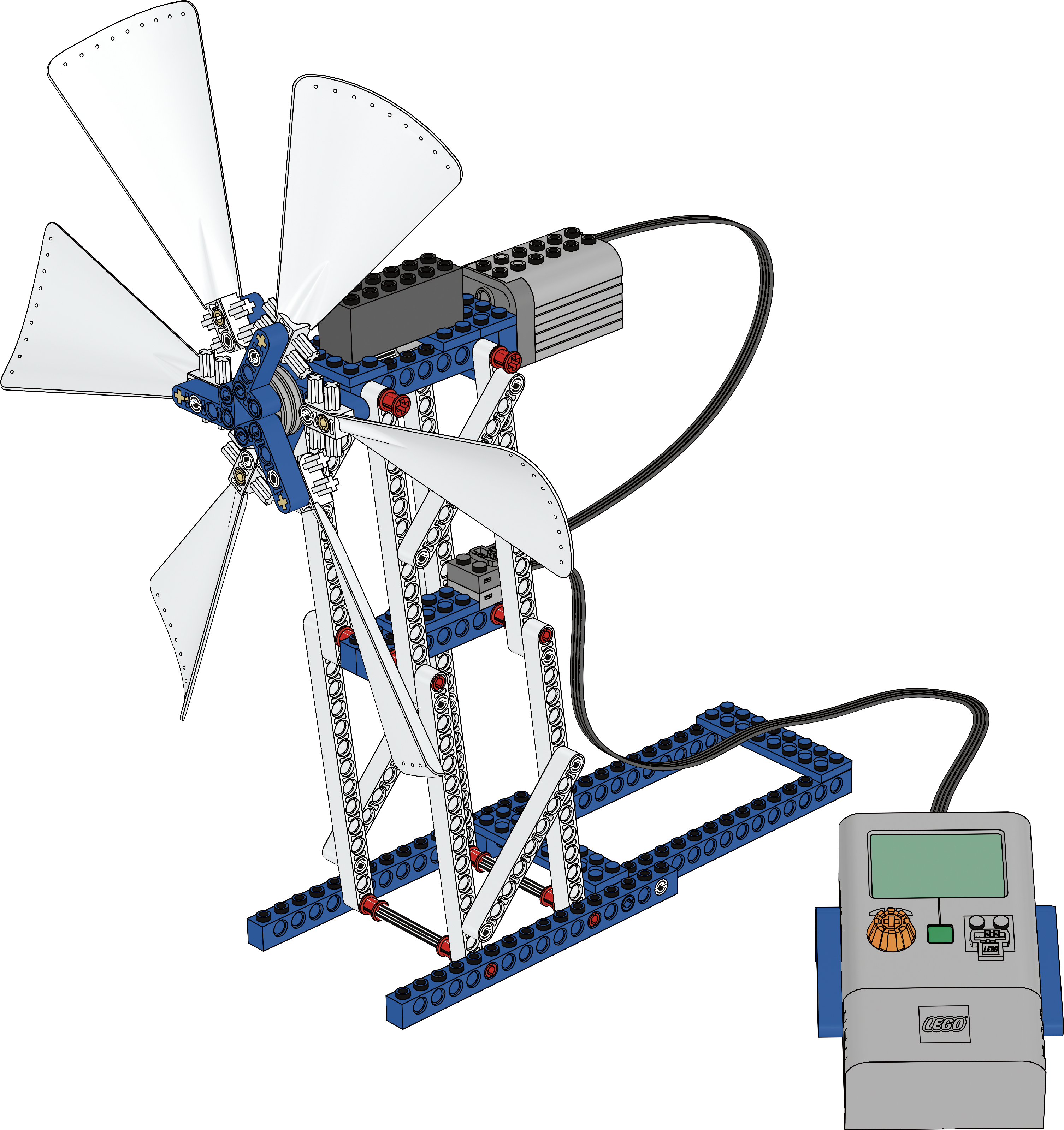 Lego Education Wind Turbine (3012x3200), Png Download