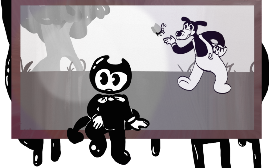 Top Images For Mickey Mouse Costume Size 8 On Picsunday - Bendy And The Ink Machine Fanart (873x547), Png Download