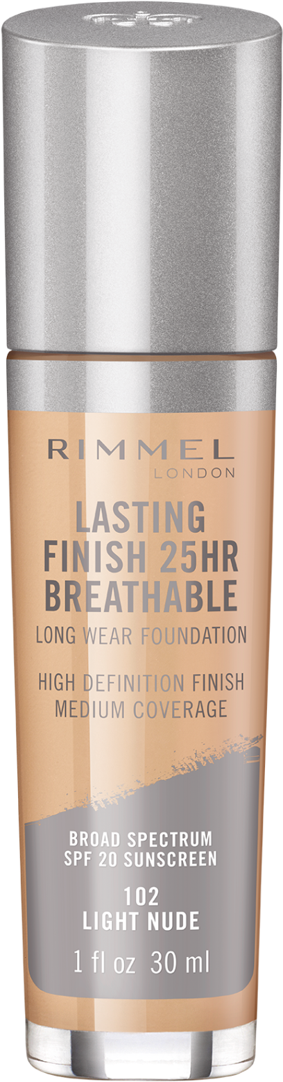 Rimmel 25 Hour Breathable Foundation (780x1950), Png Download